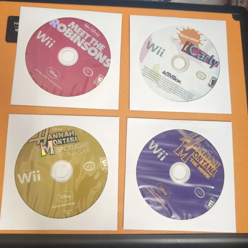 Nintendo Wii Games Lot Disney Hannah Montana Robinsons Nickelodeon ICarly Tested